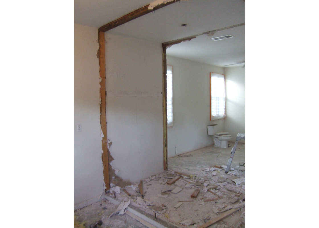 Another picture of the room while under construction